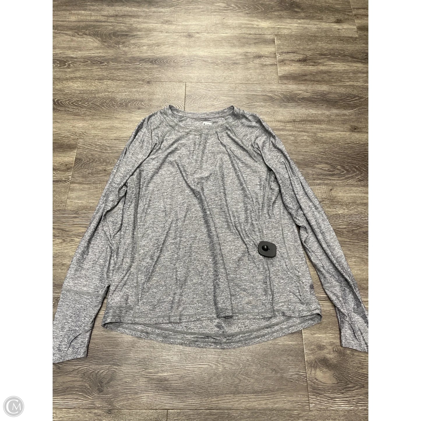 Athletic Top Long Sleeve Crewneck By Athleta In Grey, Size: L