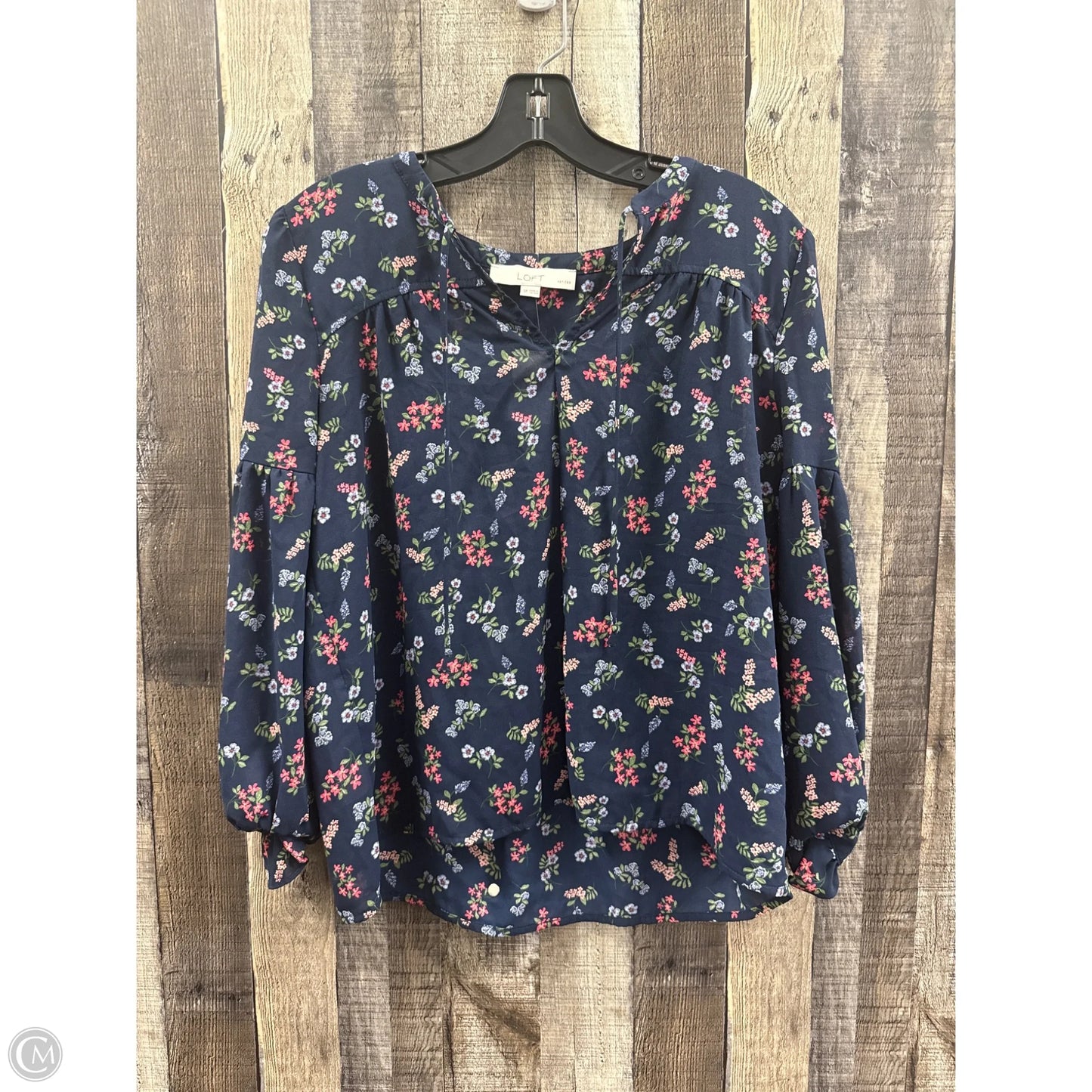 Top Long Sleeve By Loft In Floral Print, Size: S