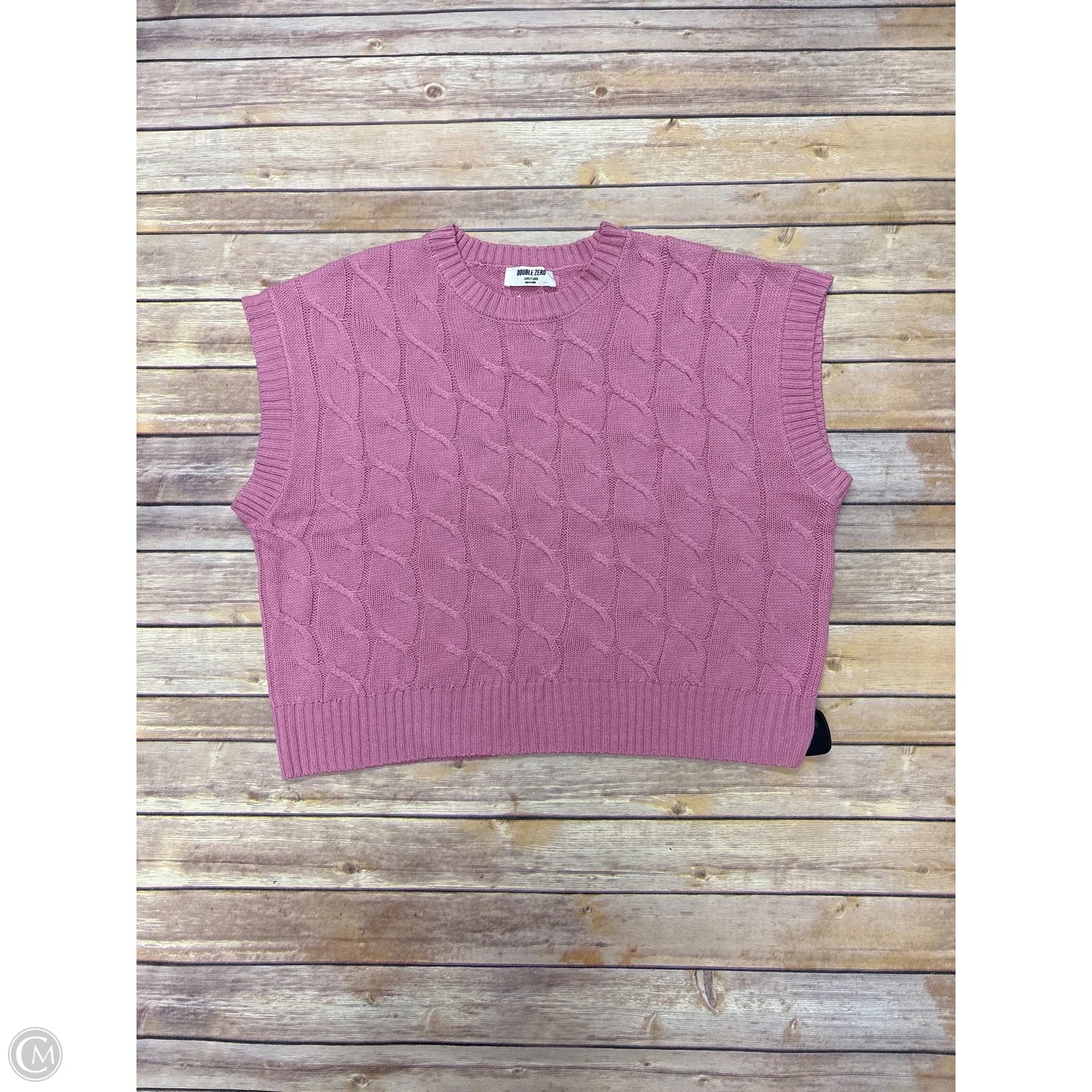 Sweater Short Sleeve By Double Zero In Pink, Size: L