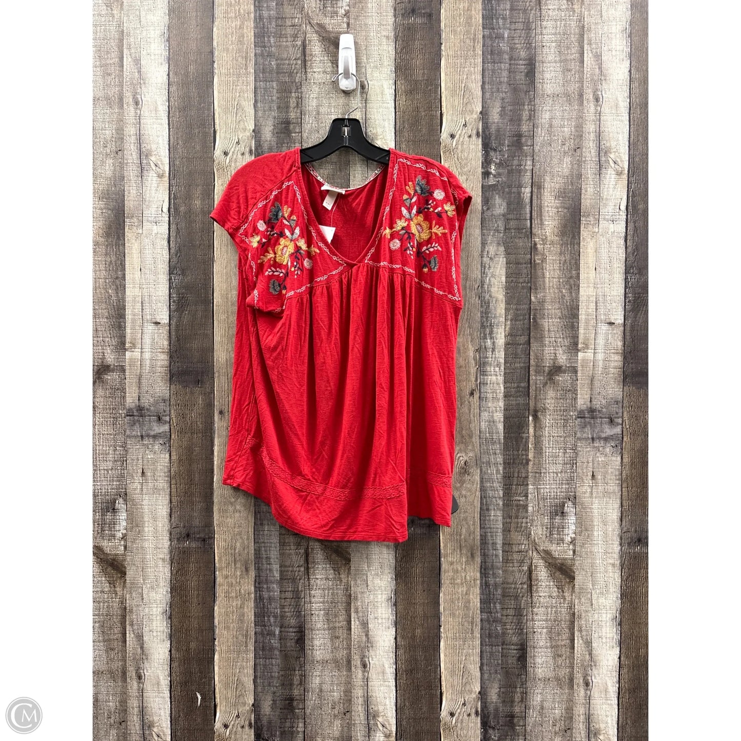 Top Sleeveless By Knox Rose In Red, Size: Xxl