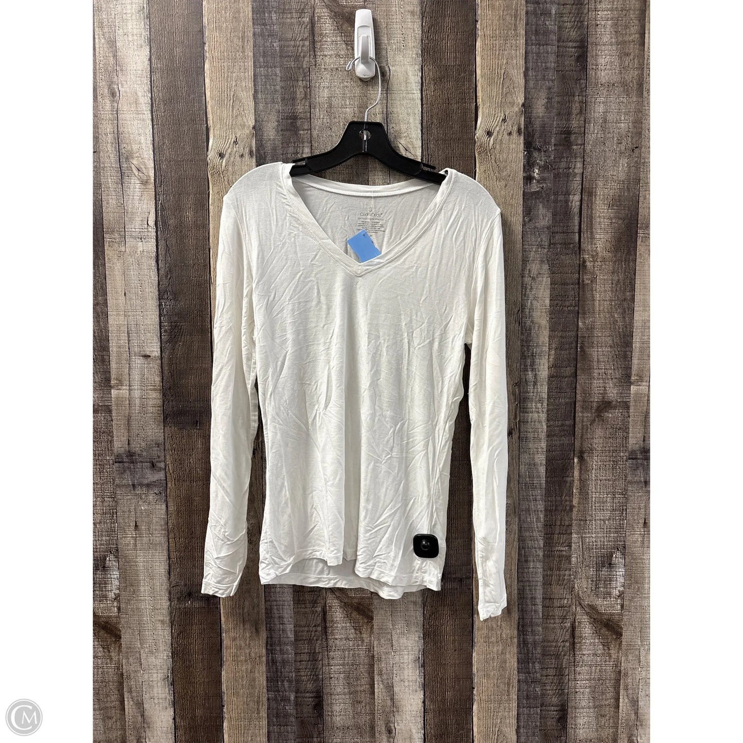 Top Long Sleeve By Cuddl Duds In White, Size: M