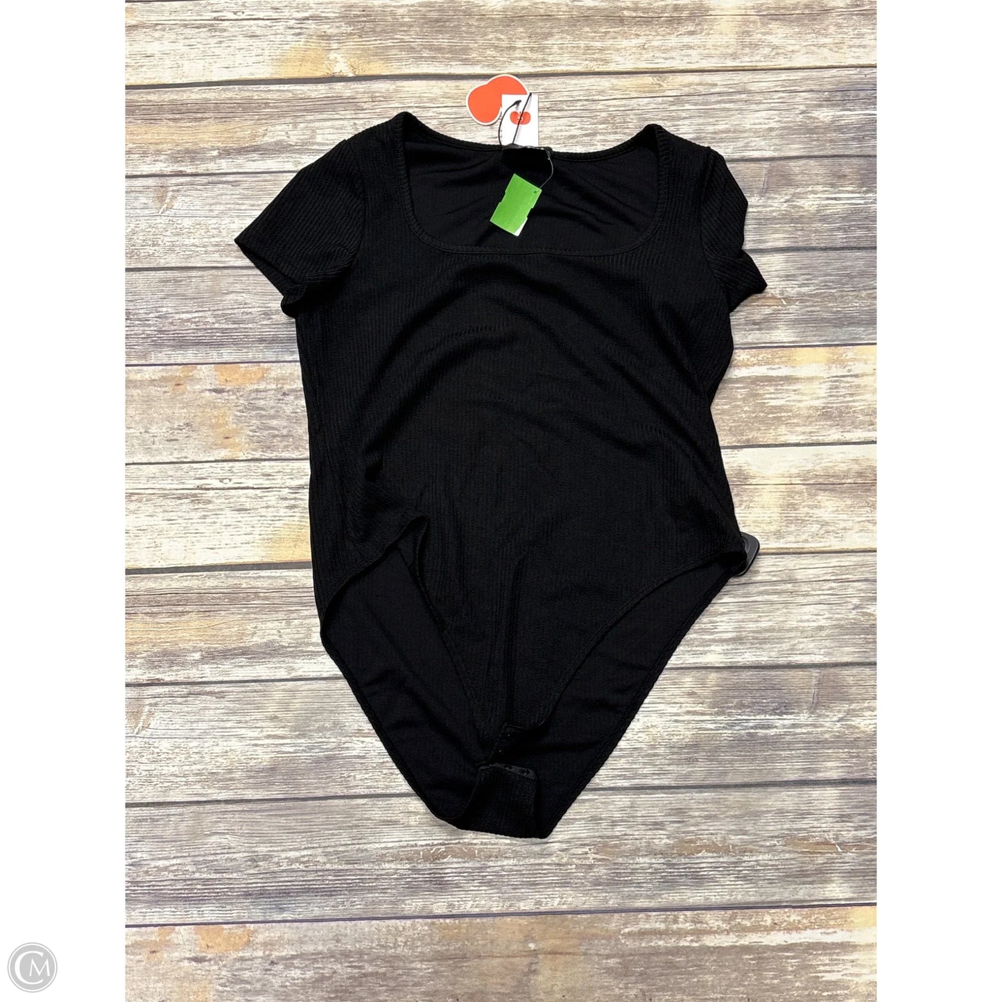 Top Short Sleeve By Cider In Black, Size: 1x