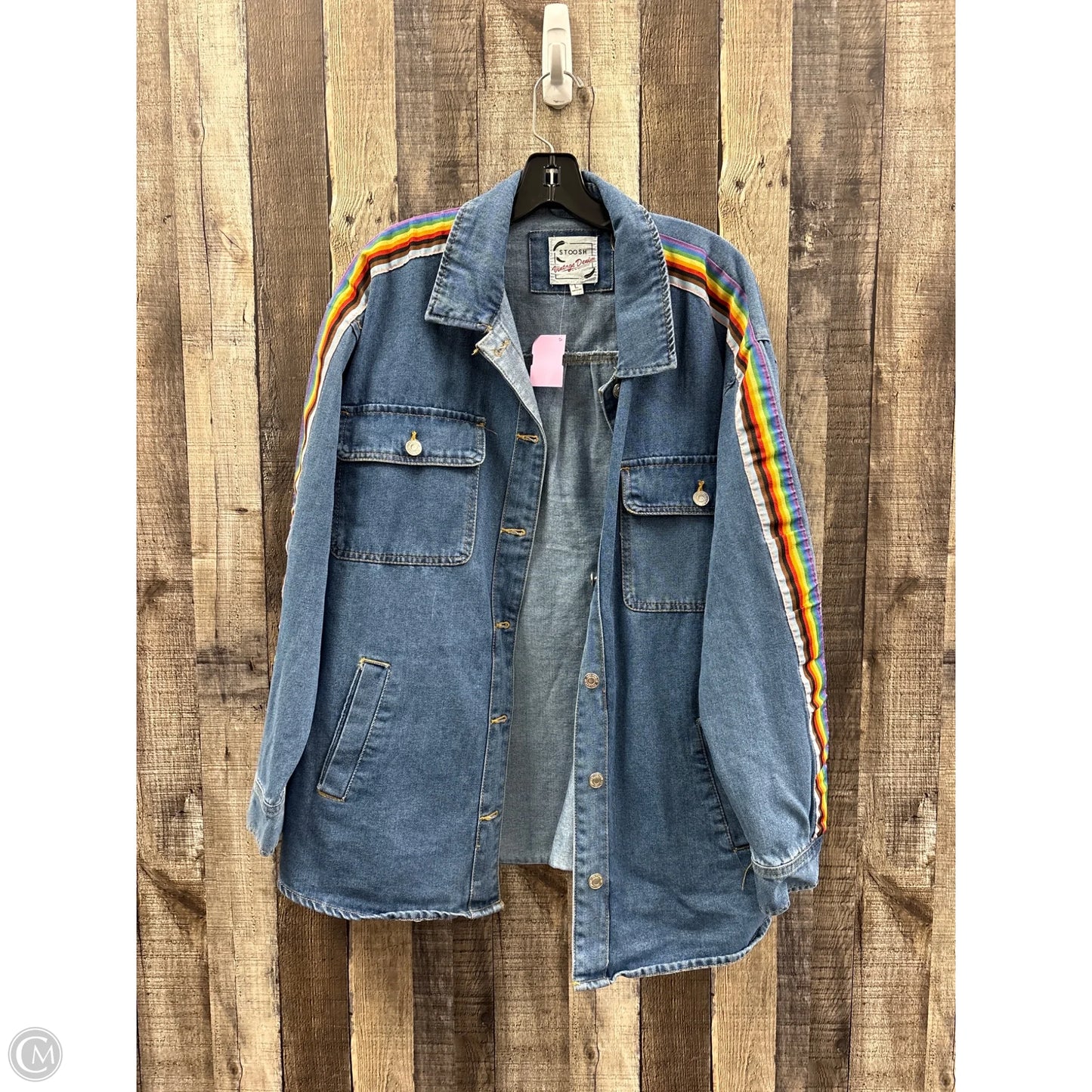 Top Long Sleeve By Stoosh In Blue, Size: L