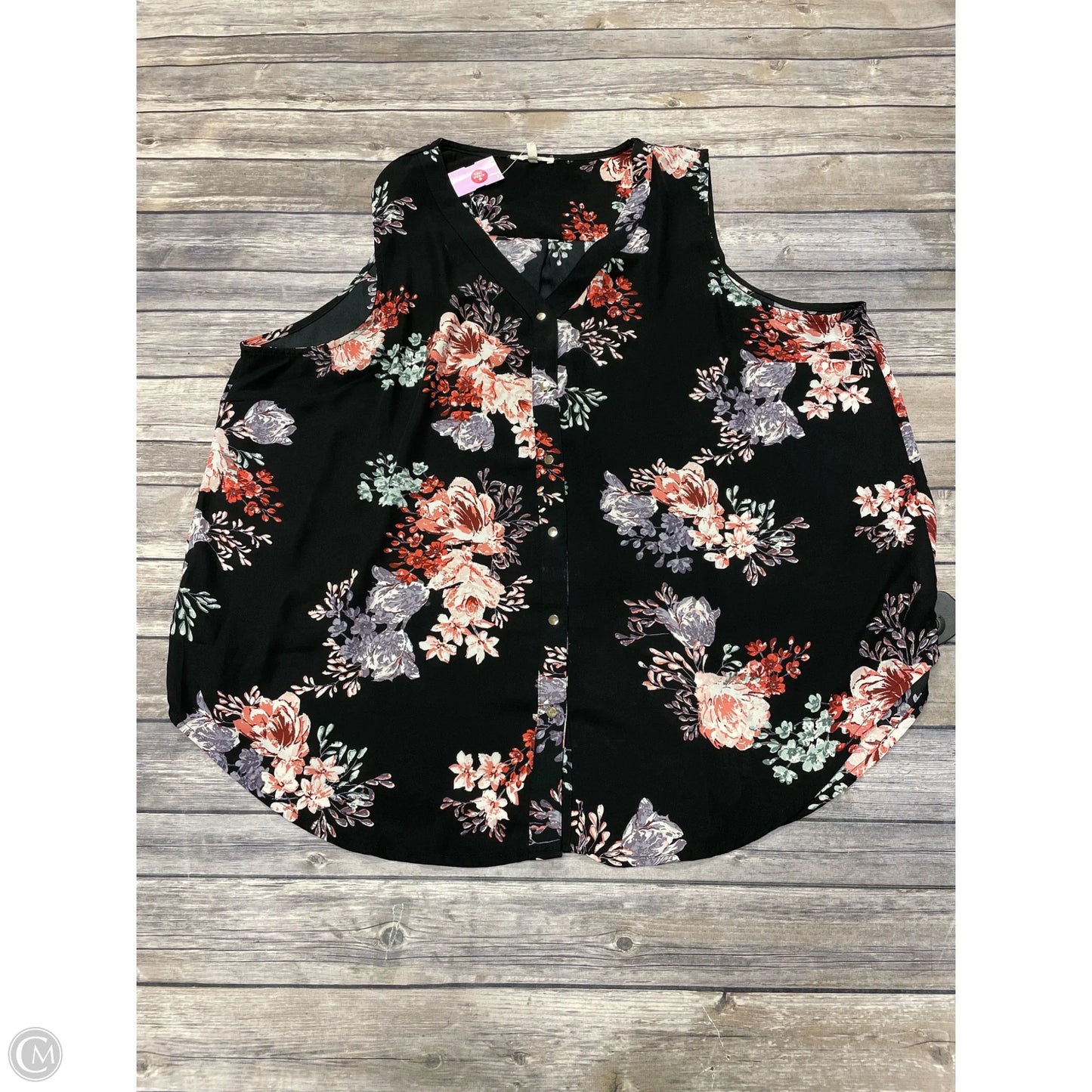Top Sleeveless By Maurices In Floral Print, Size: Xl