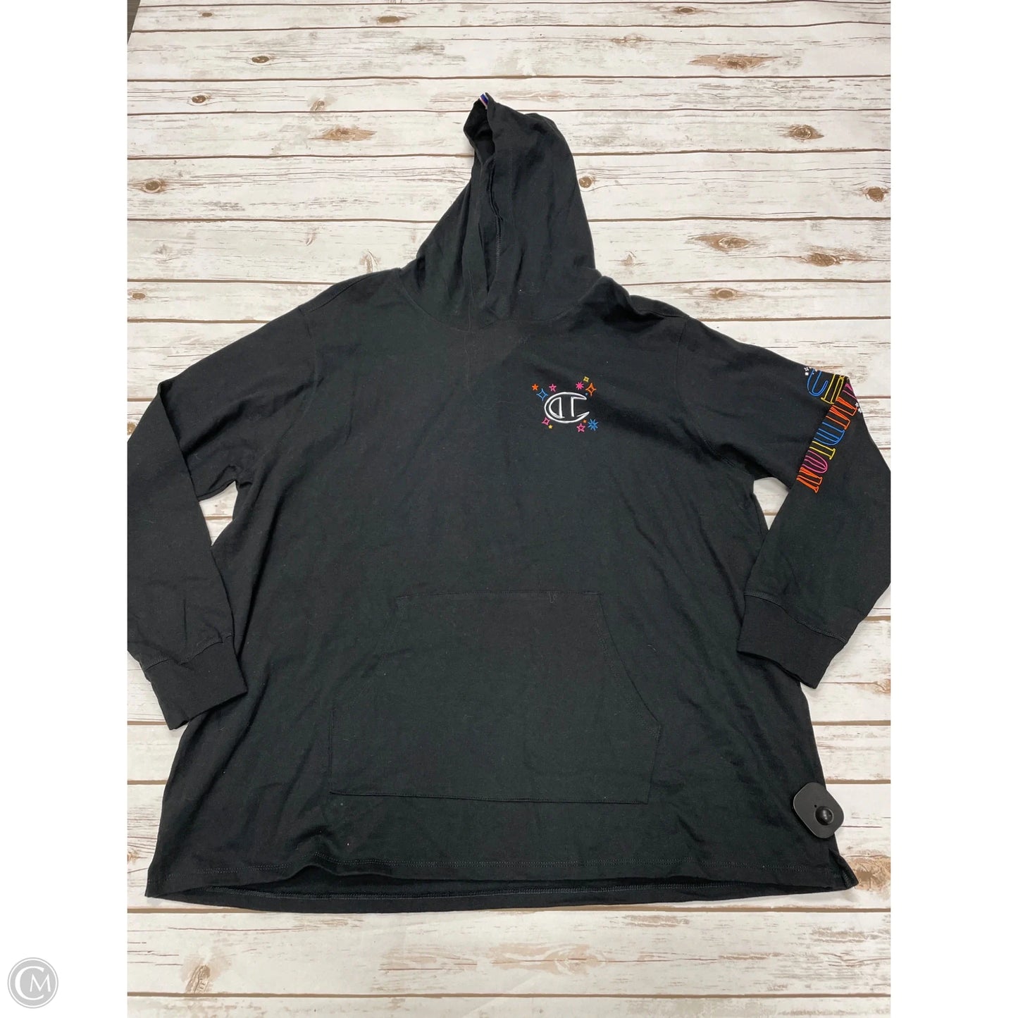Top Long Sleeve By Champion In Black, Size: 2x
