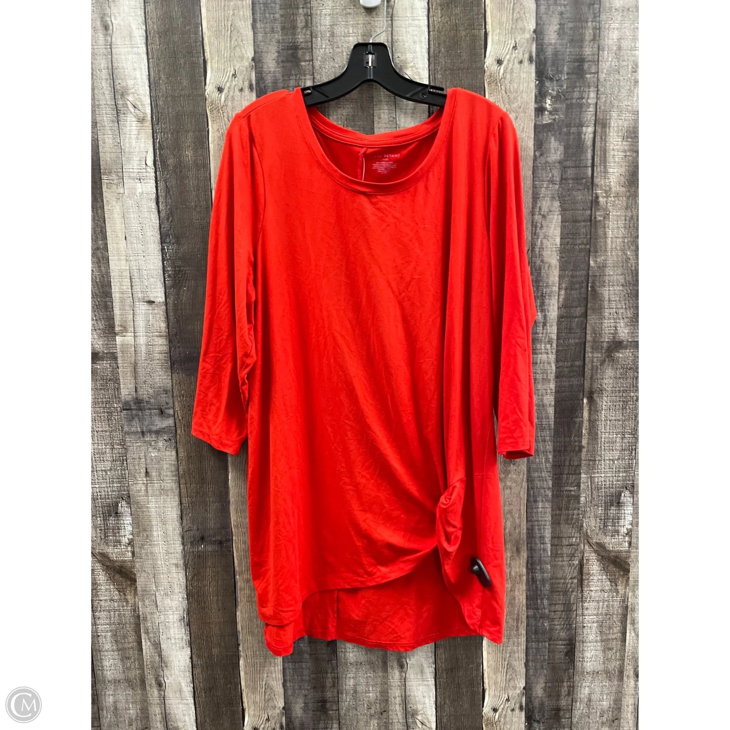 Top Long Sleeve By Lane Bryant In Red, Size: 1x