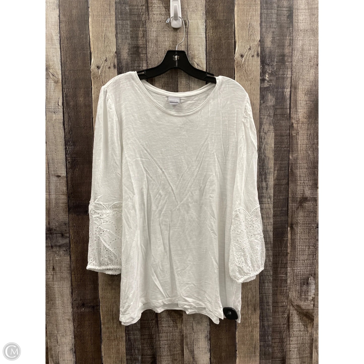 Top Long Sleeve By Chicos In Black, Size: L