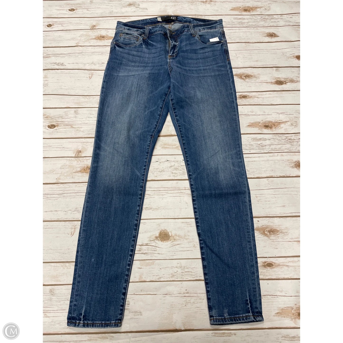 Jeans Straight By Kut In Blue, Size: 12