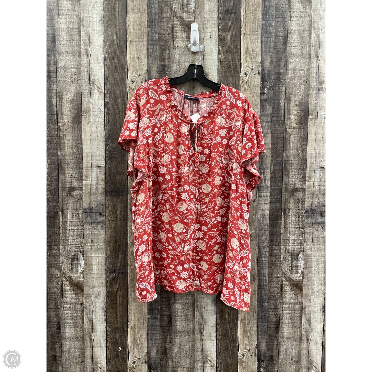 Top Short Sleeve By Angels In Multi-colored, Size: 3x