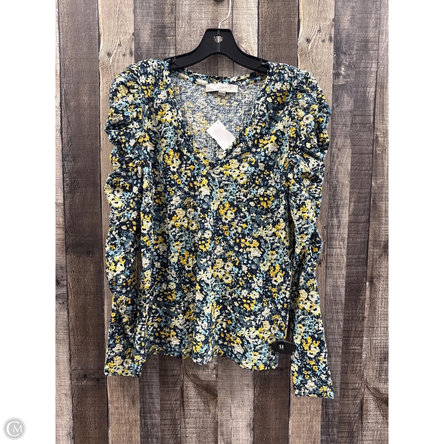 Top Long Sleeve By Loft In Multi-colored, Size: M