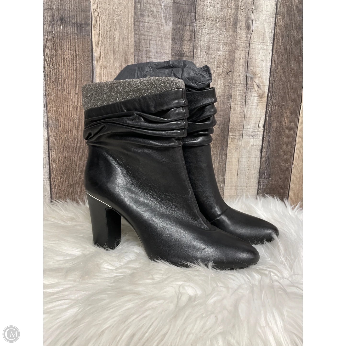 Boots Ankle Heels By Dkny In Black, Size: 10