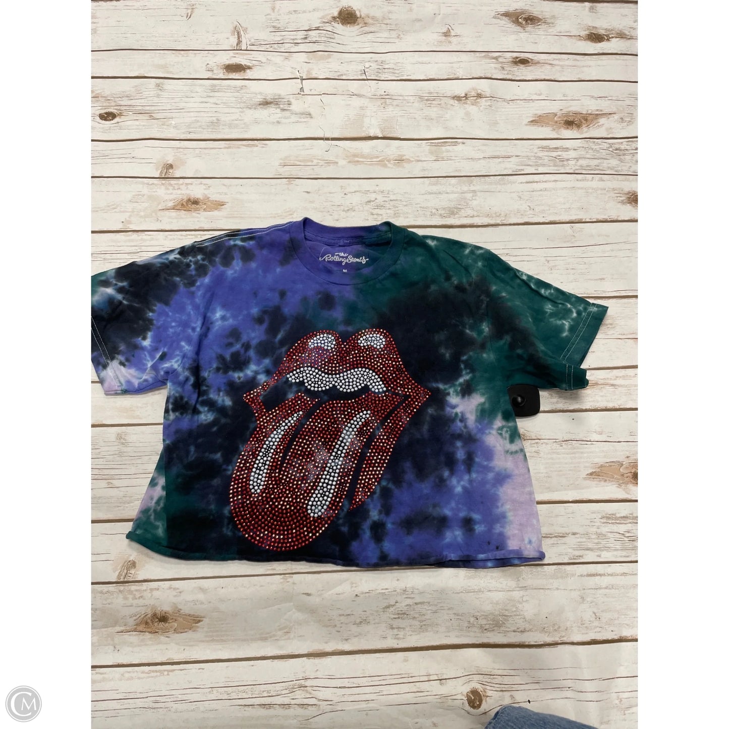 Top Short Sleeve By Cme In Tie Dye Print, Size: M