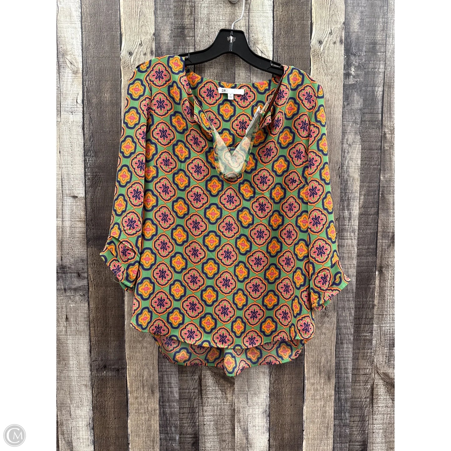 Top Long Sleeve By Dr2 In Multi-colored, Size: M