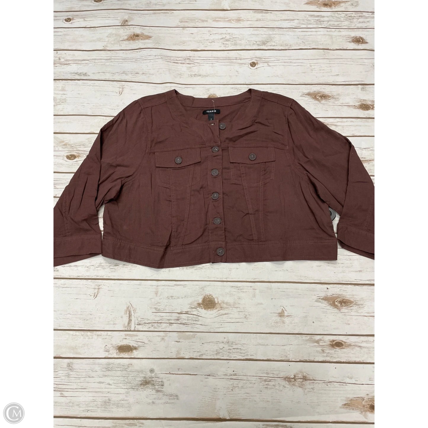 Blazer By Torrid In Brown, Size: 2x