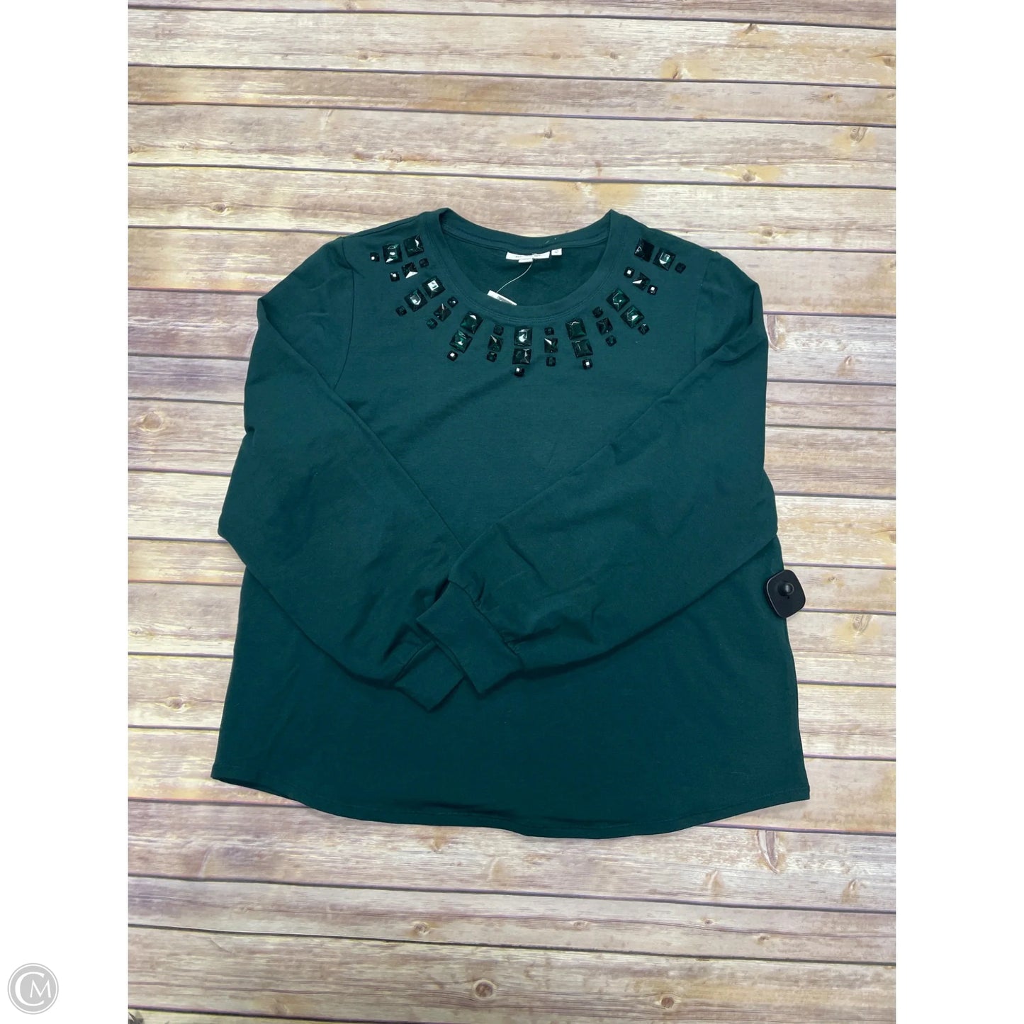 Sweatshirt Crewneck By Chicos In Green, Size: Xl