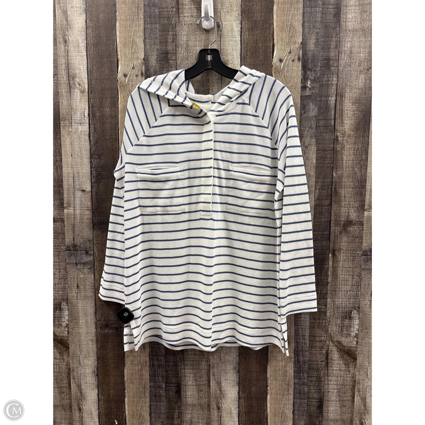 Top Long Sleeve By Caslon In Striped Pattern, Size: L