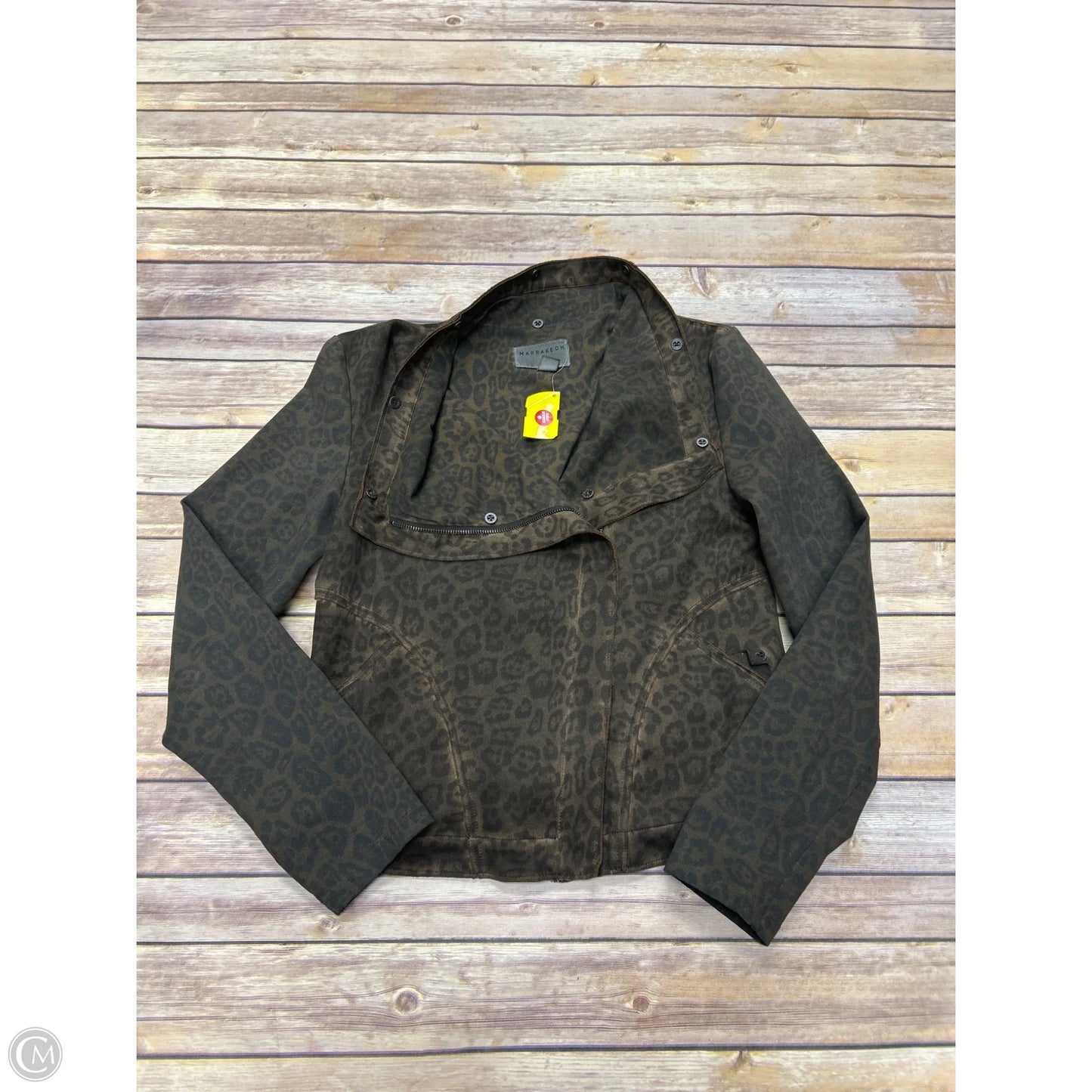 Jacket Moto By Marrakech In Animal Print, Size: M