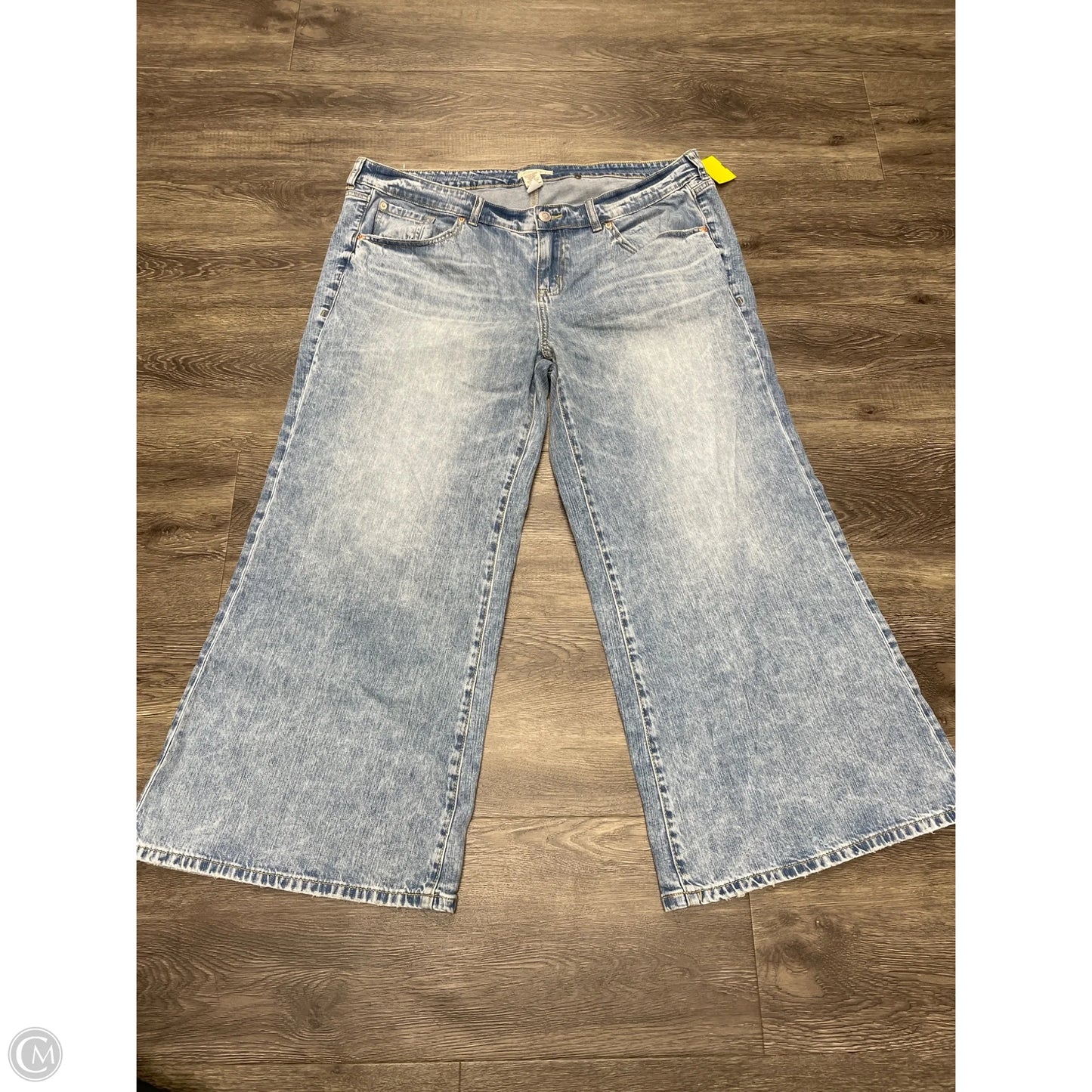 Jeans Wide Leg By Cmf In Blue, Size: 18