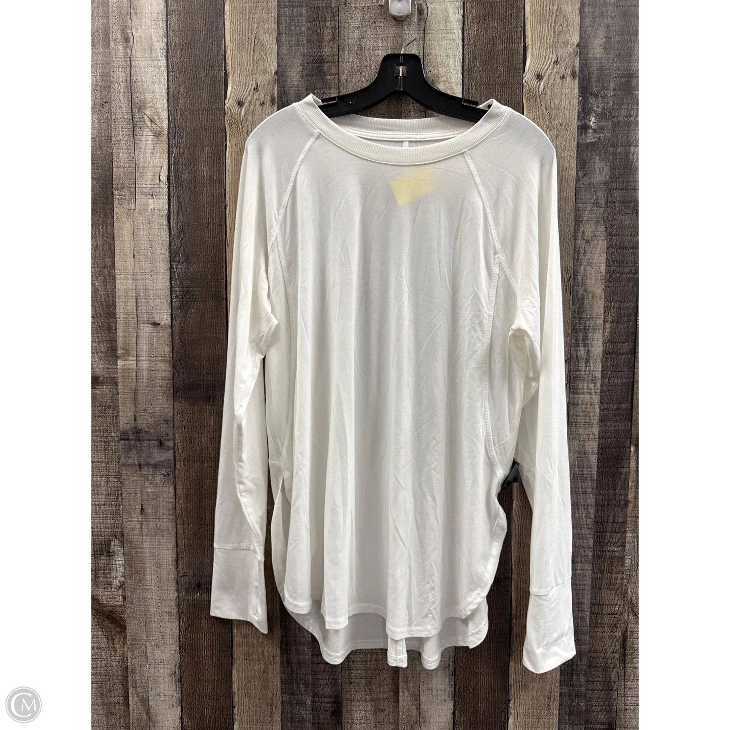 Athletic Top Long Sleeve Crewneck By Tek Gear In White, Size: Xl