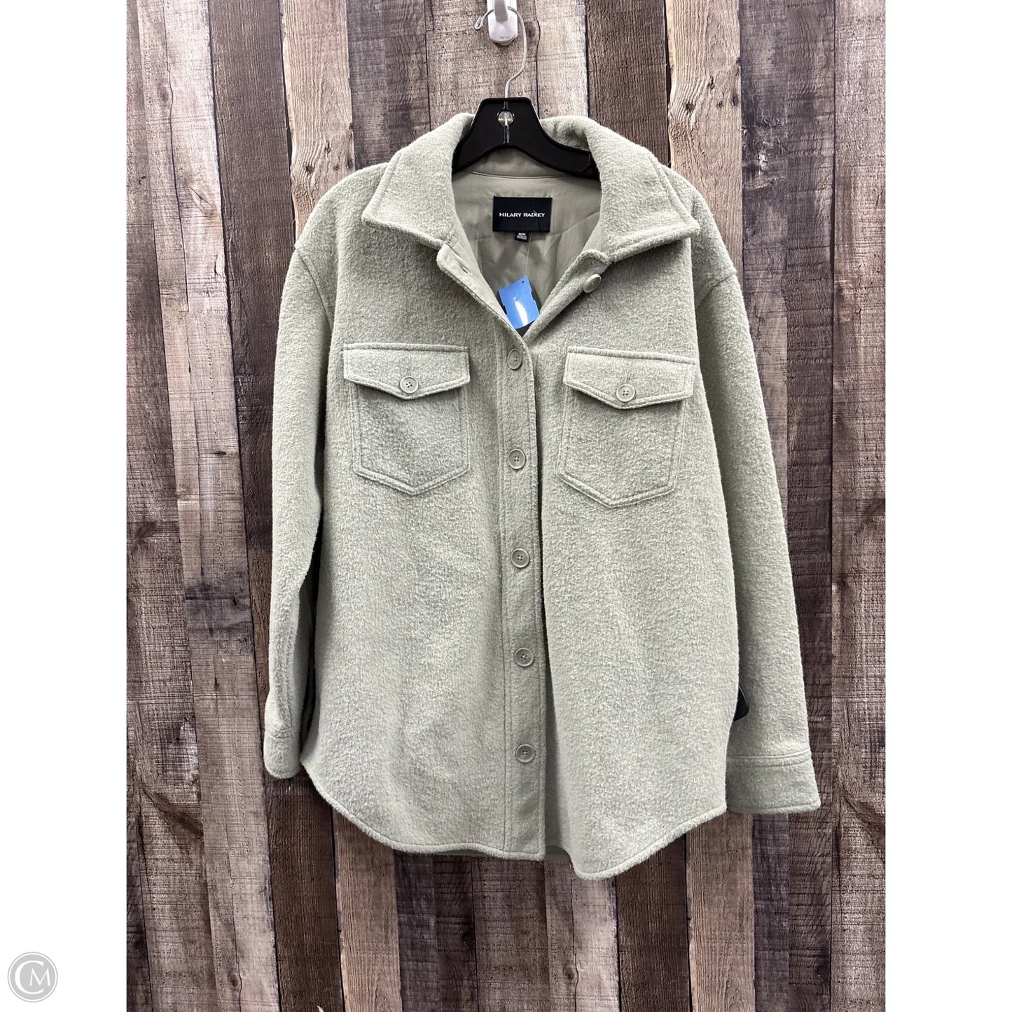 Jacket Shirt By Hem & Thread In Cream, Size: S