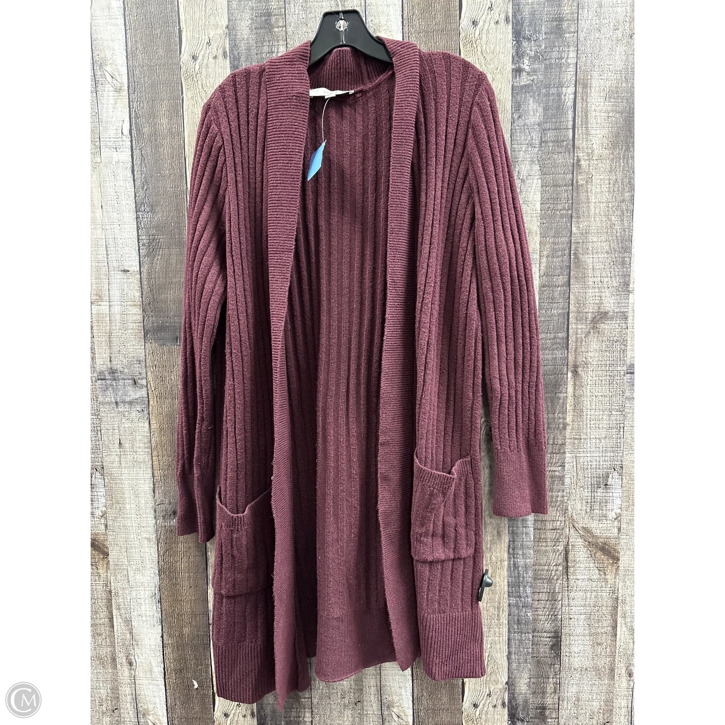 Sweater Cardigan By Loft In Red, Size: L