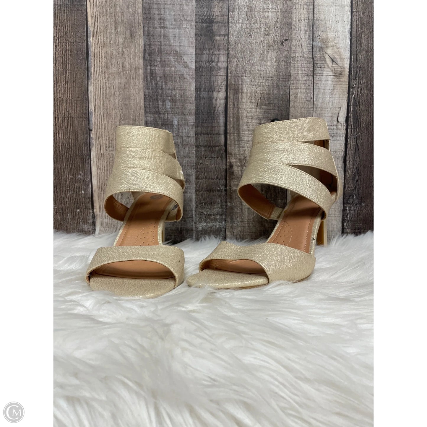 Shoes Heels Stiletto By Cme In Gold, Size: 8