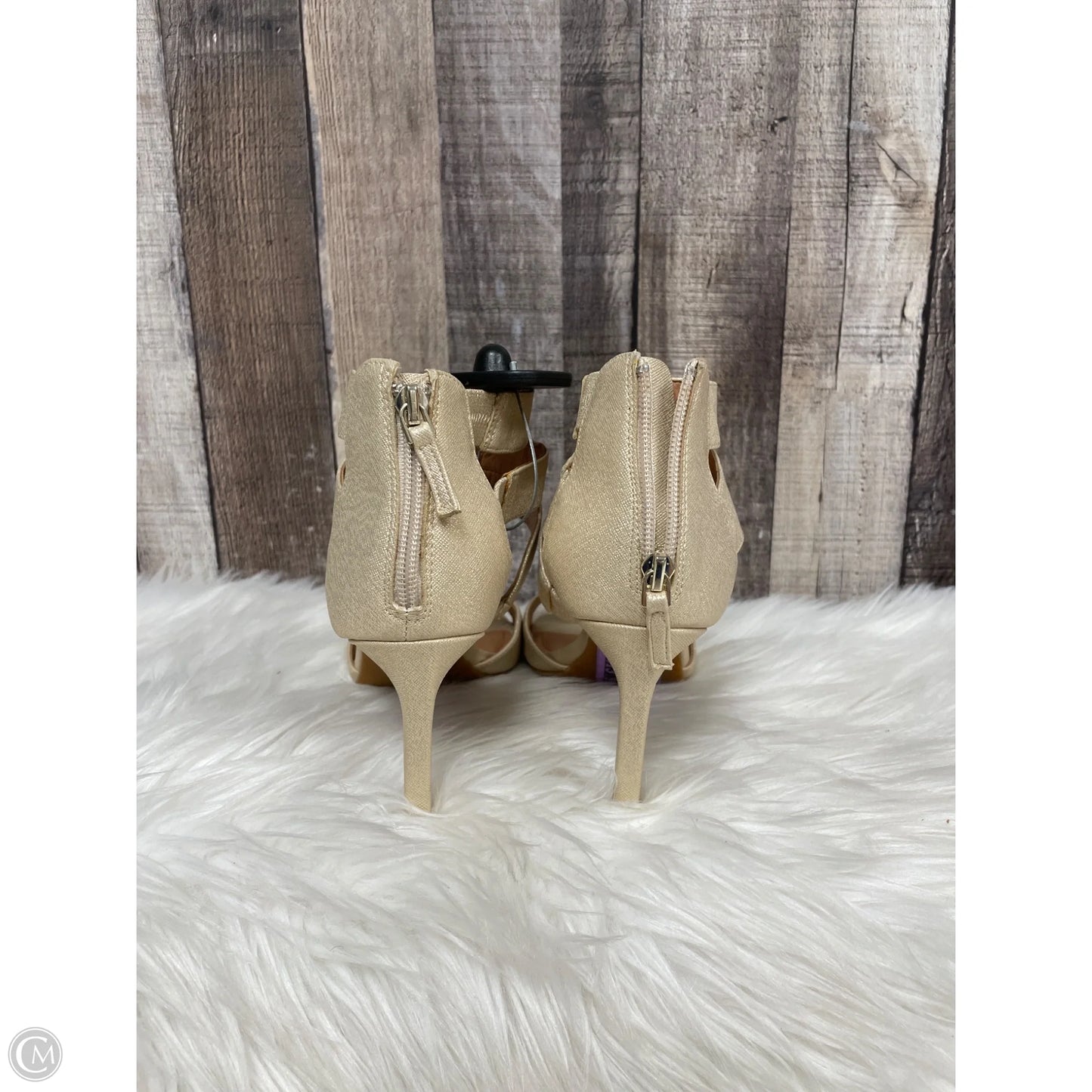 Shoes Heels Stiletto By Cme In Gold, Size: 8