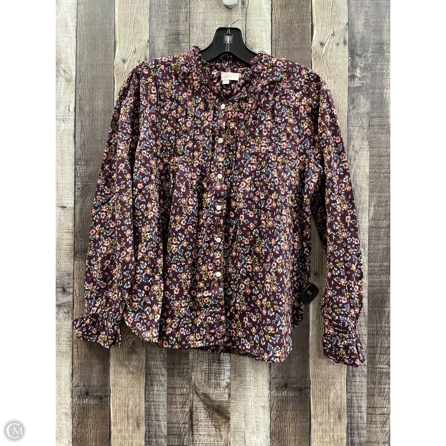 Top Long Sleeve By Loft In Floral Print, Size: Xs