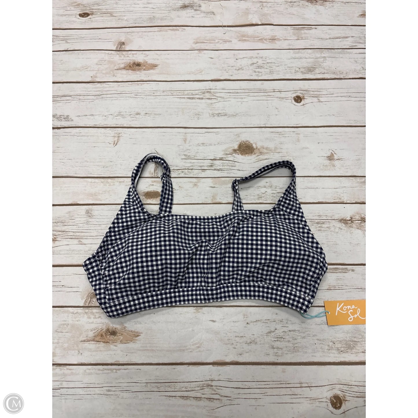 Swimsuit 2pc By Kona Sol In Checkered Pattern, Size: L