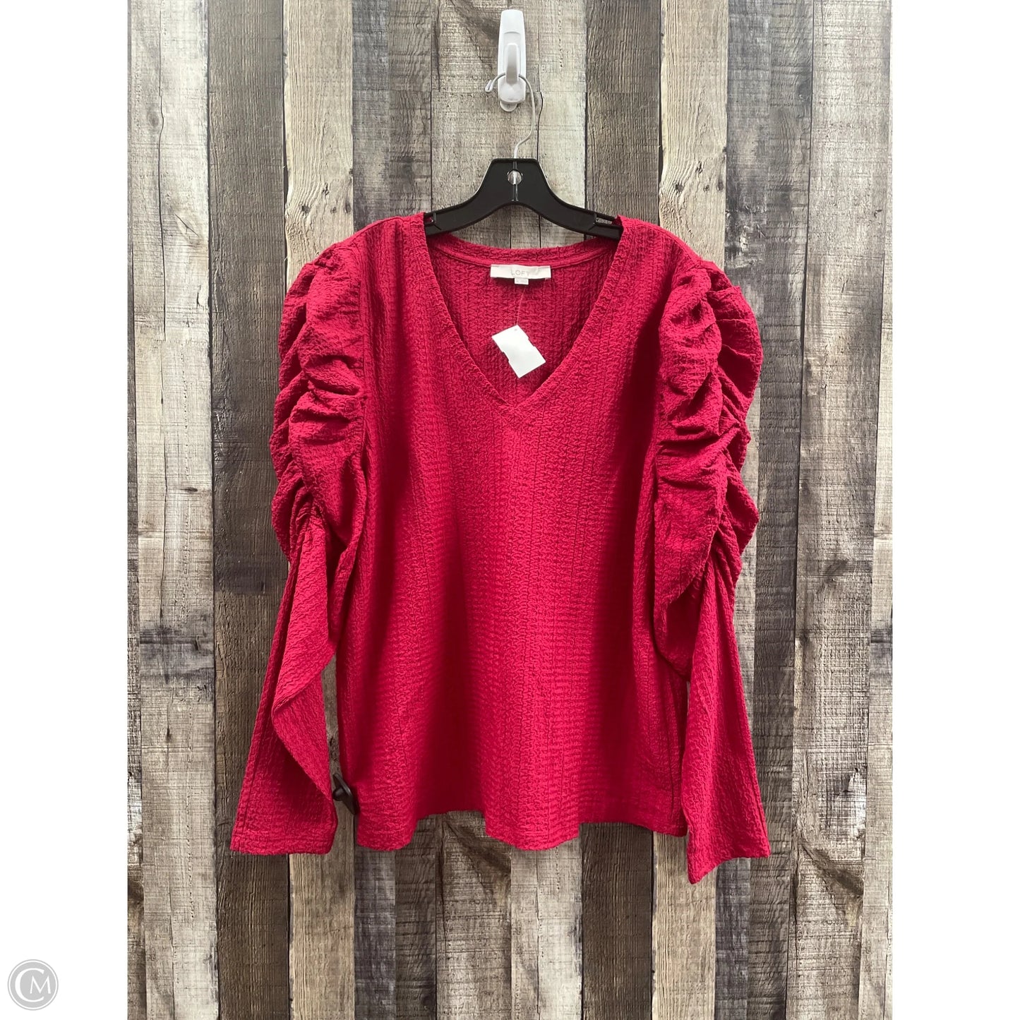 Top Long Sleeve By Loft In Red, Size: Xl