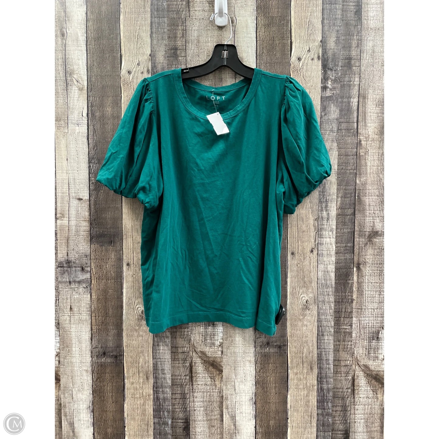 Top Short Sleeve By Loft In Green, Size: Xl