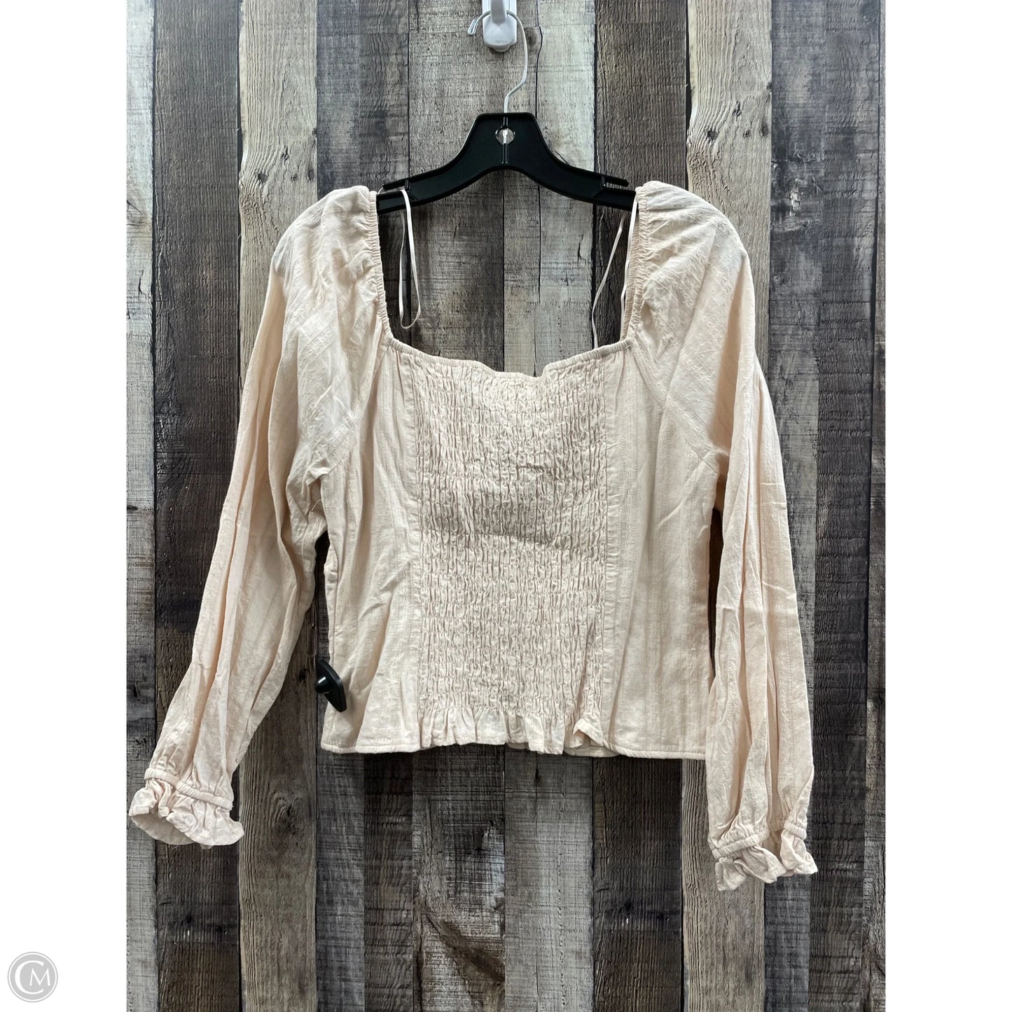 Top Long Sleeve By Urban Romantics In Tan, Size: L