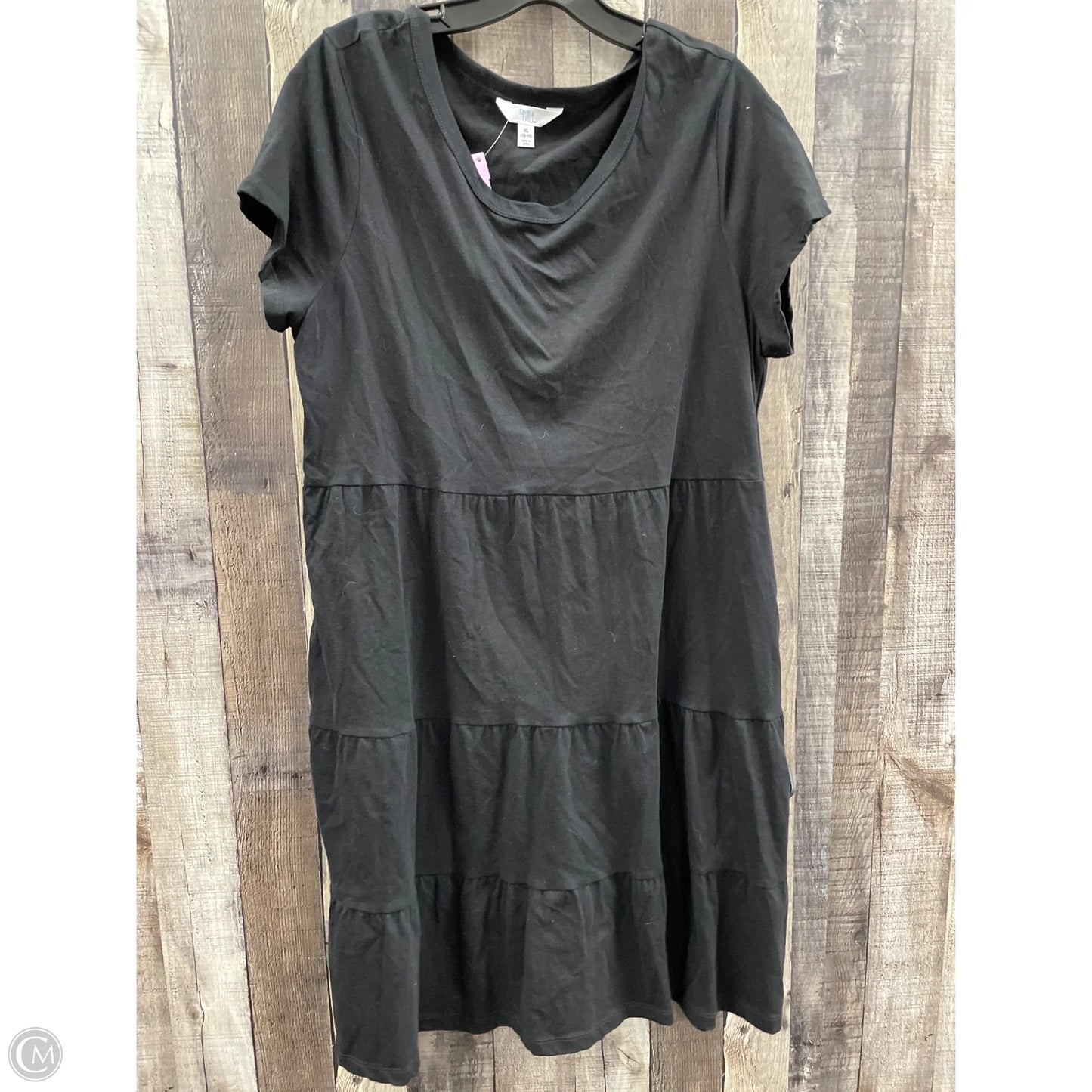Dress Casual Midi By Time And Tru In Black, Size: Xl