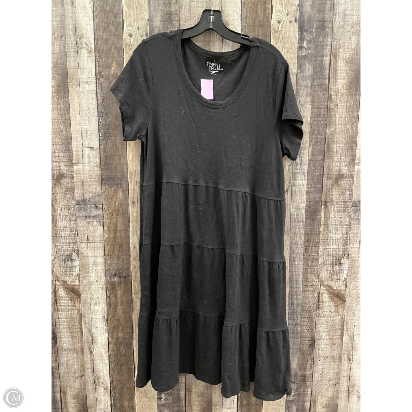 Dress Casual Midi By Time And Tru In Black, Size: L