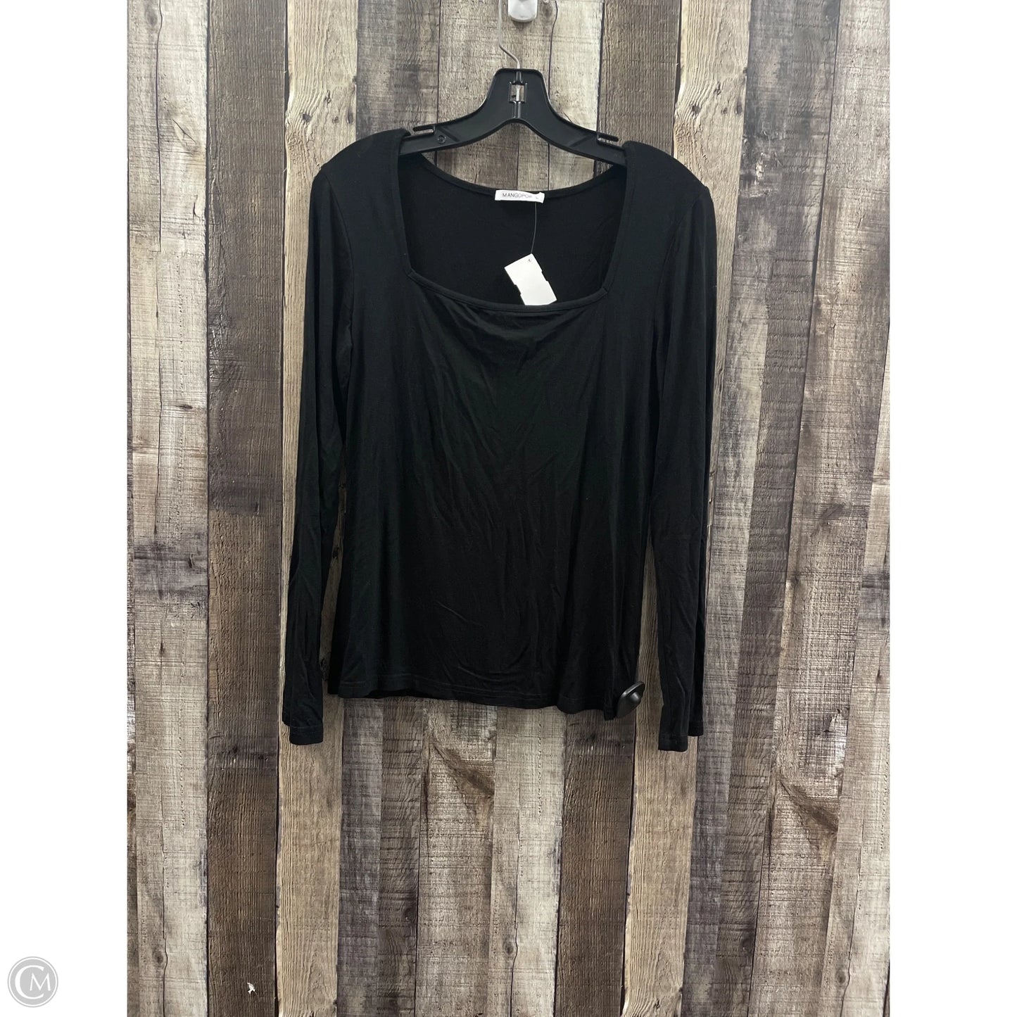 Top Long Sleeve By Cme In Black, Size: L