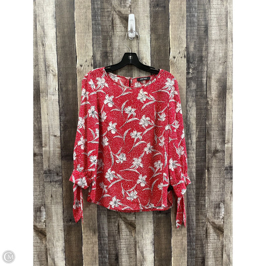 Top Long Sleeve By Nine West In Red, Size: S