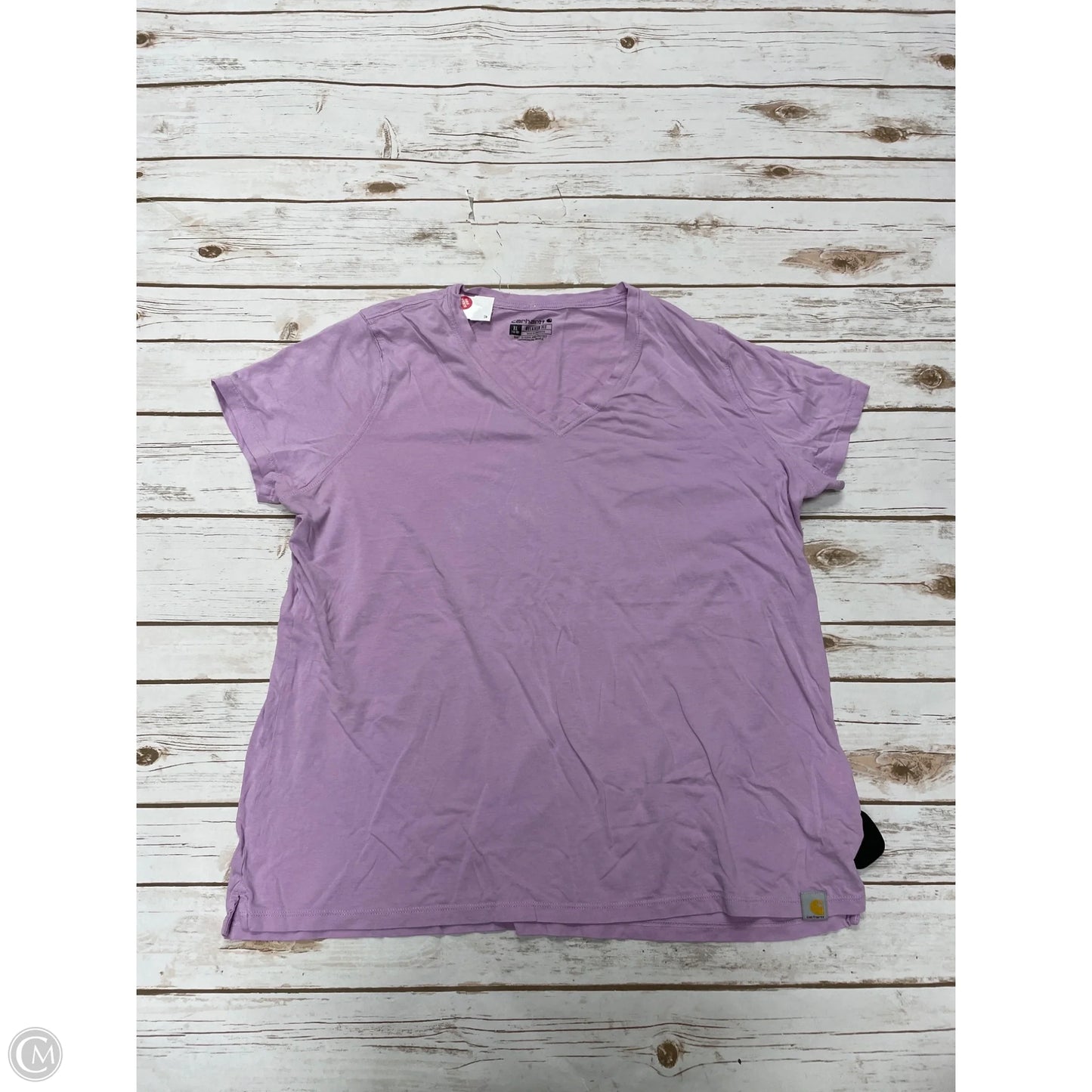 Top Short Sleeve By Carhartt In Purple, Size: Xl