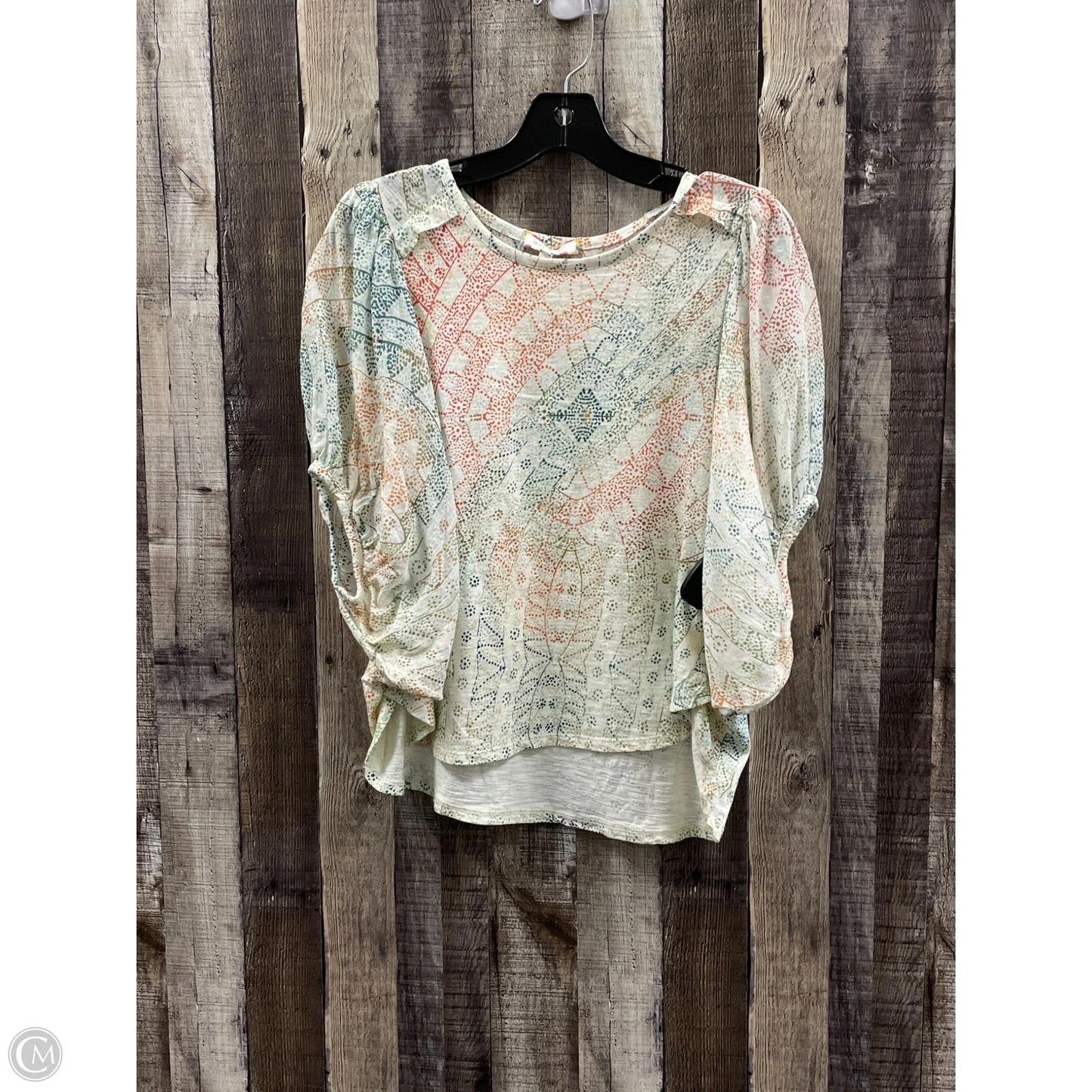 Top Short Sleeve By Eri + Ali In Multi-colored, Size: Xs