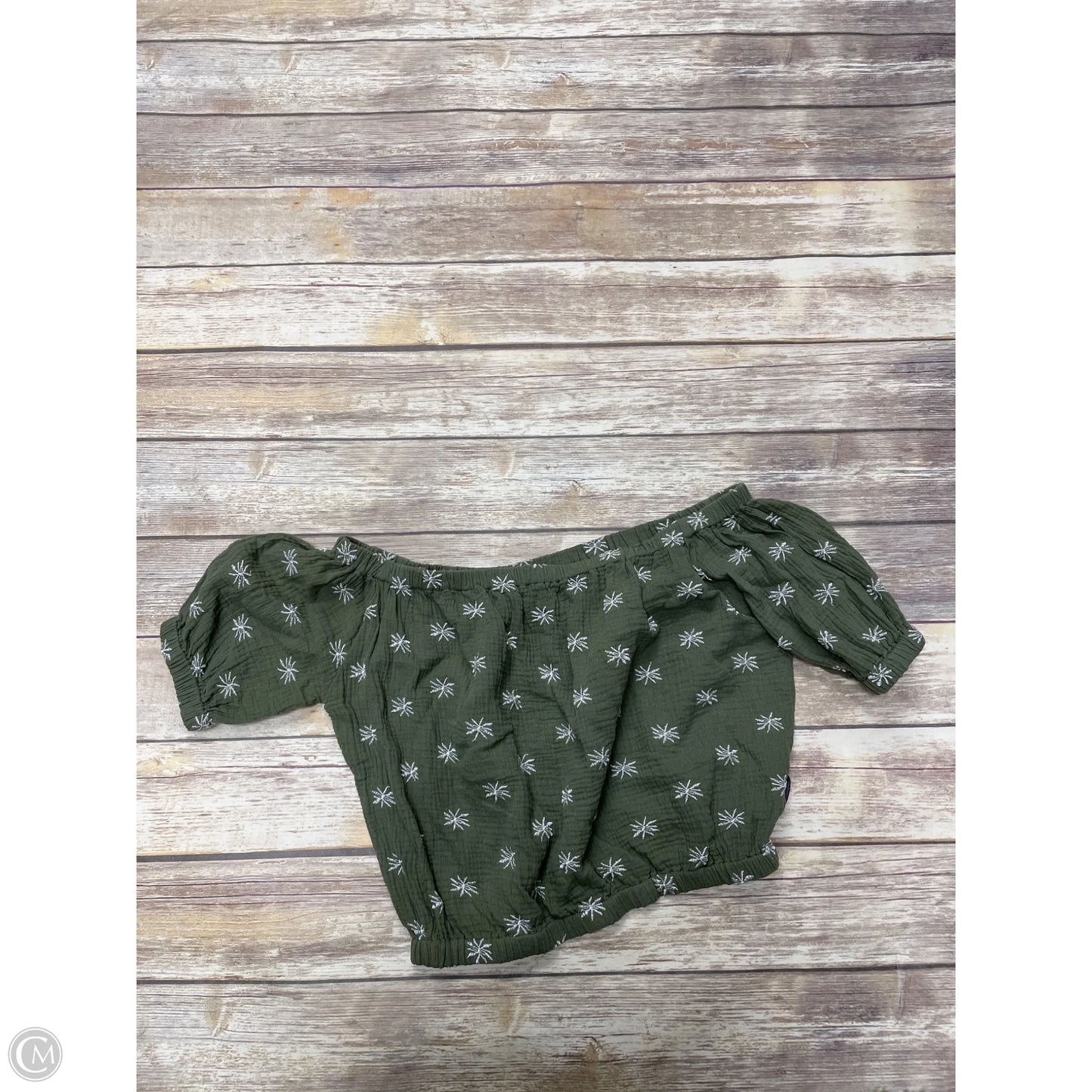 Top Short Sleeve By Cme In Green, Size: L