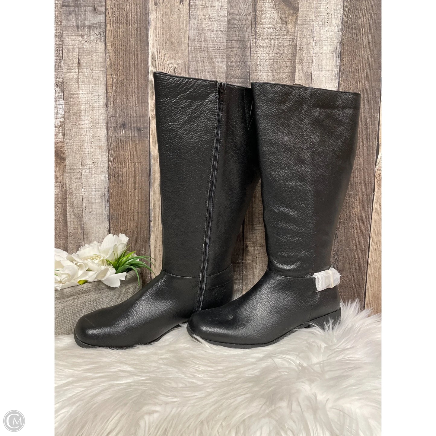 Boots Knee Heels By Comfortview In Black, Size: 9