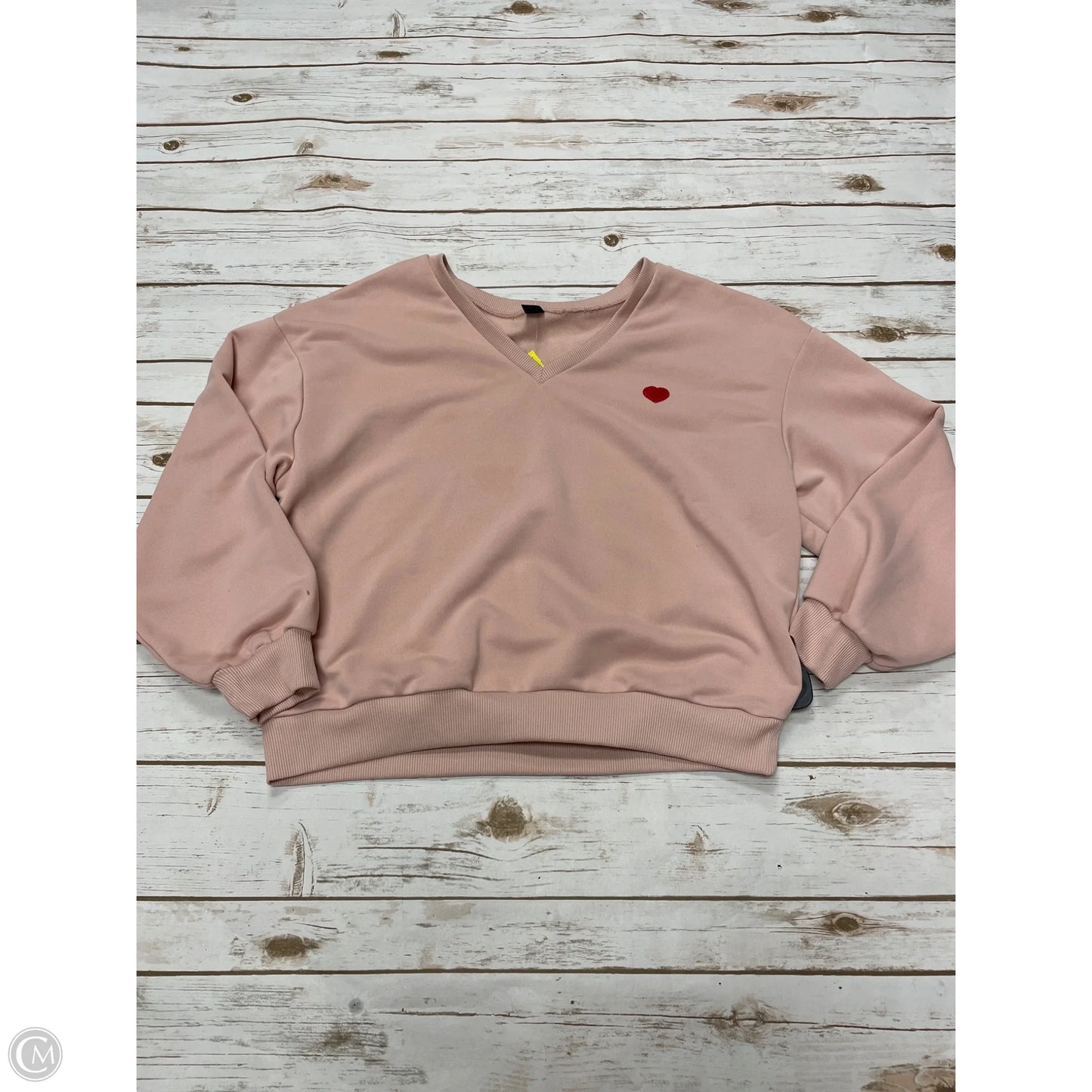 Sweatshirt Collar By Shein In Pink, Size: M