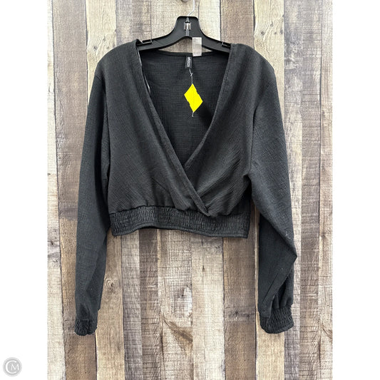 Top Long Sleeve By Divided In Black, Size: L