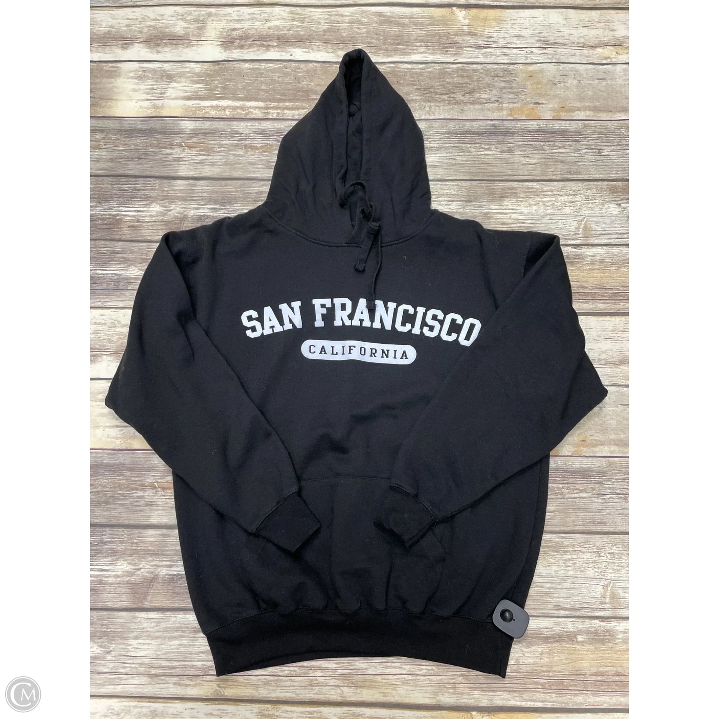 Sweatshirt Hoodie By Clothes Mentor In Black, Size: L