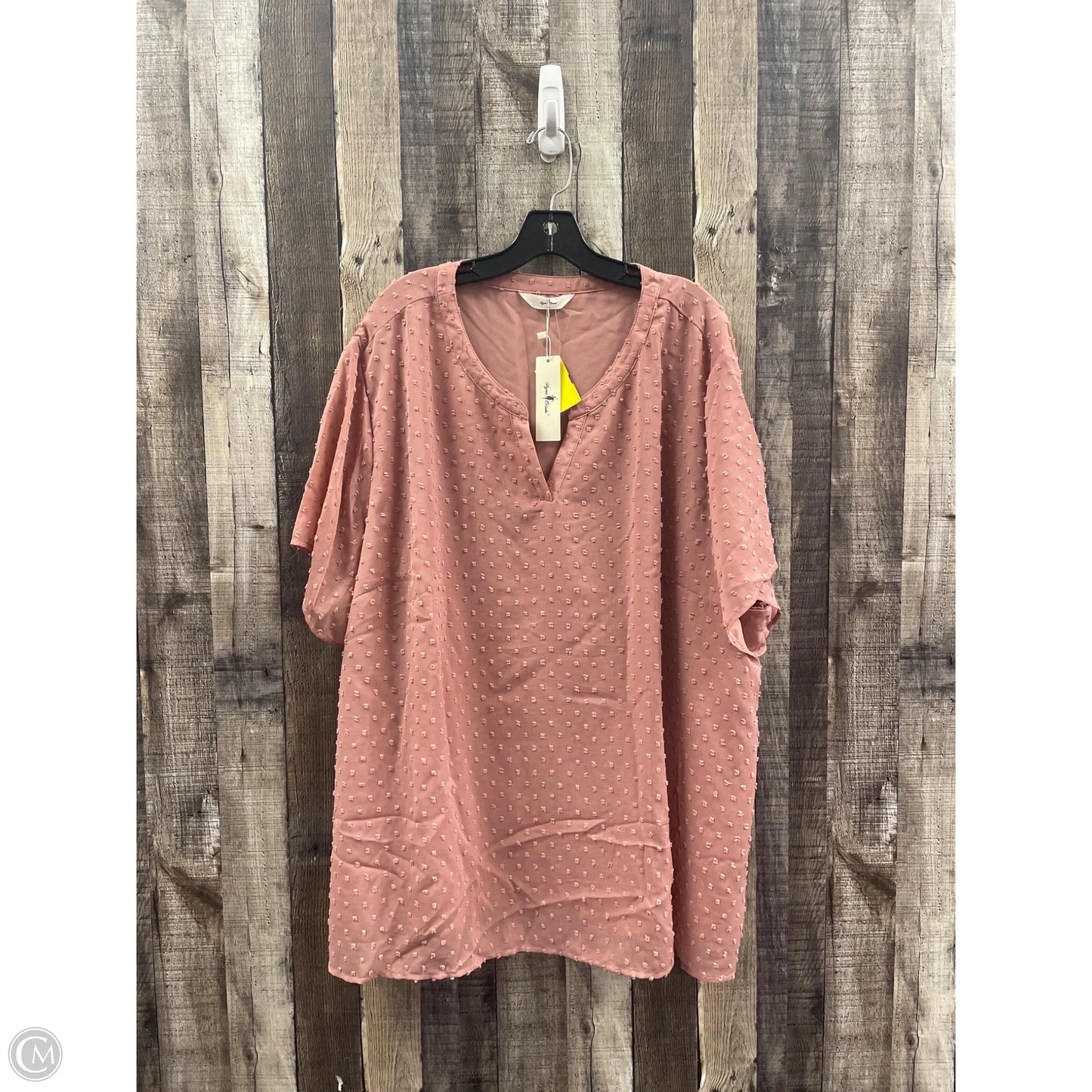 Top Short Sleeve By Agnes Orinda In Pink, Size: 5