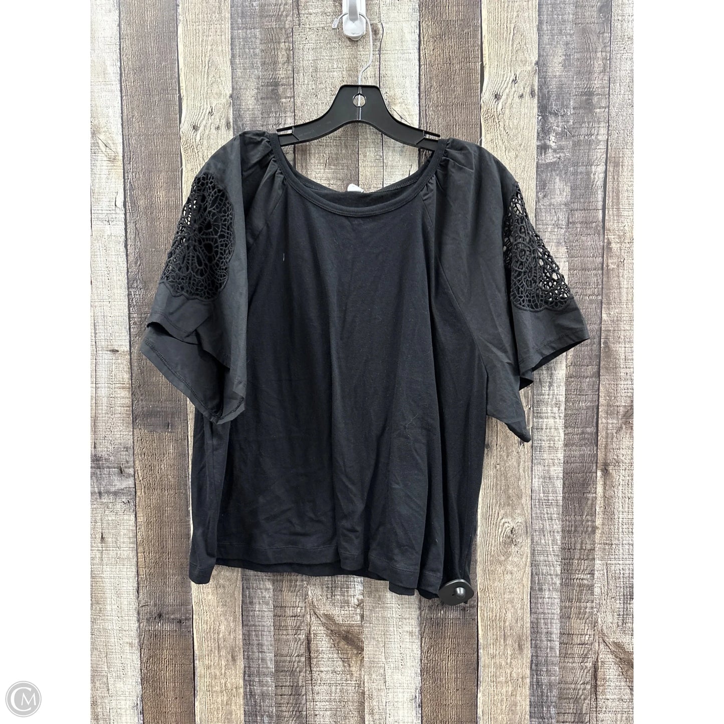 Top Short Sleeve By Old Navy In Black, Size: Xl