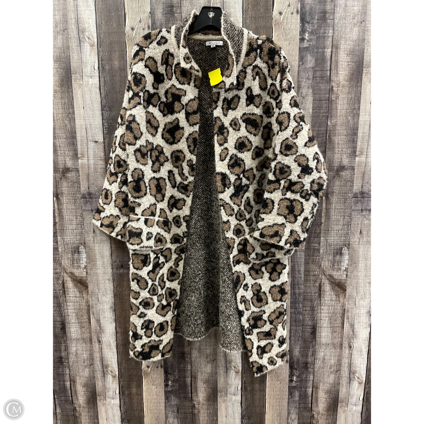 Sweater Cardigan By Baciano In Animal Print, Size: M