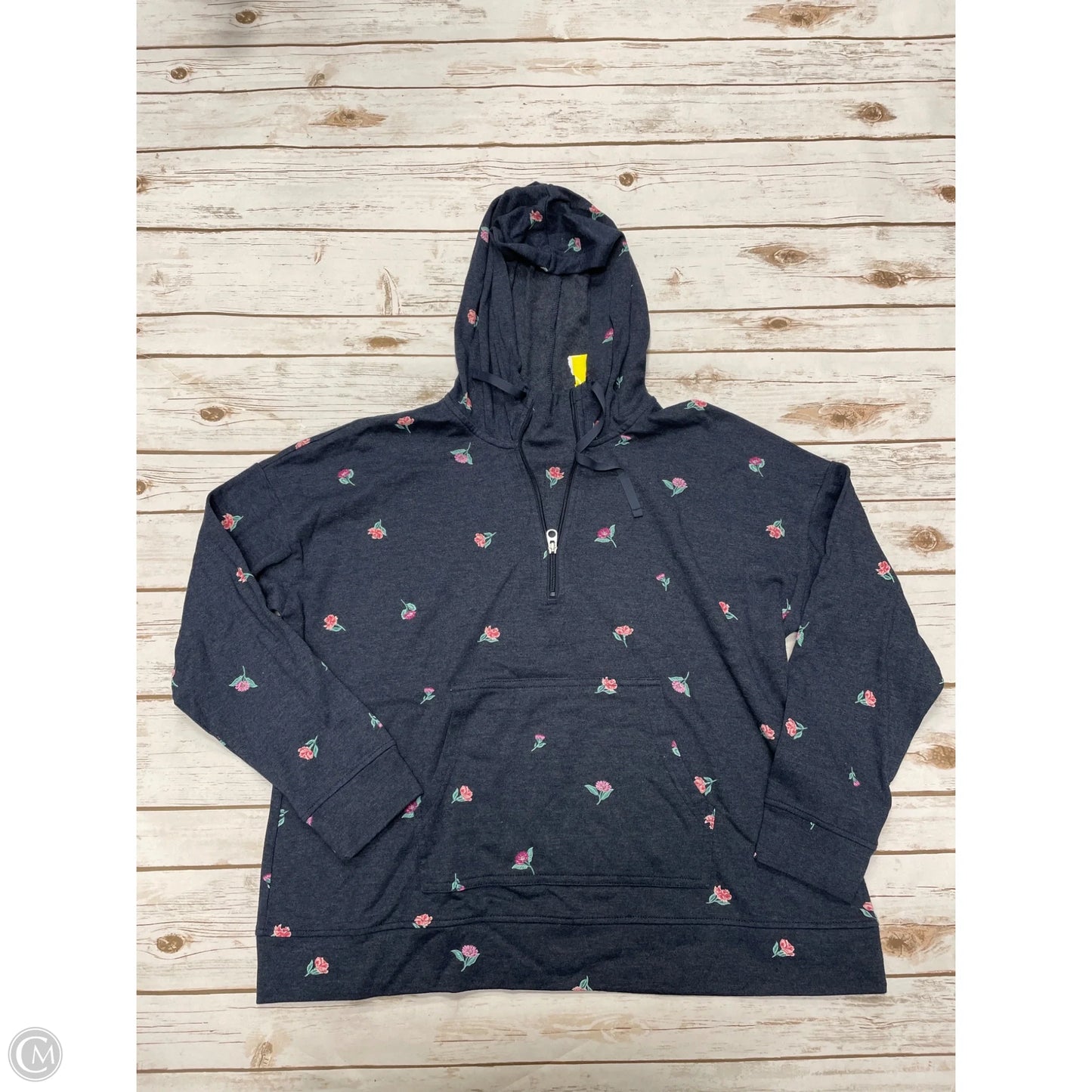 Sweatshirt Hoodie By Croft And Barrow In Navy, Size: Xxl