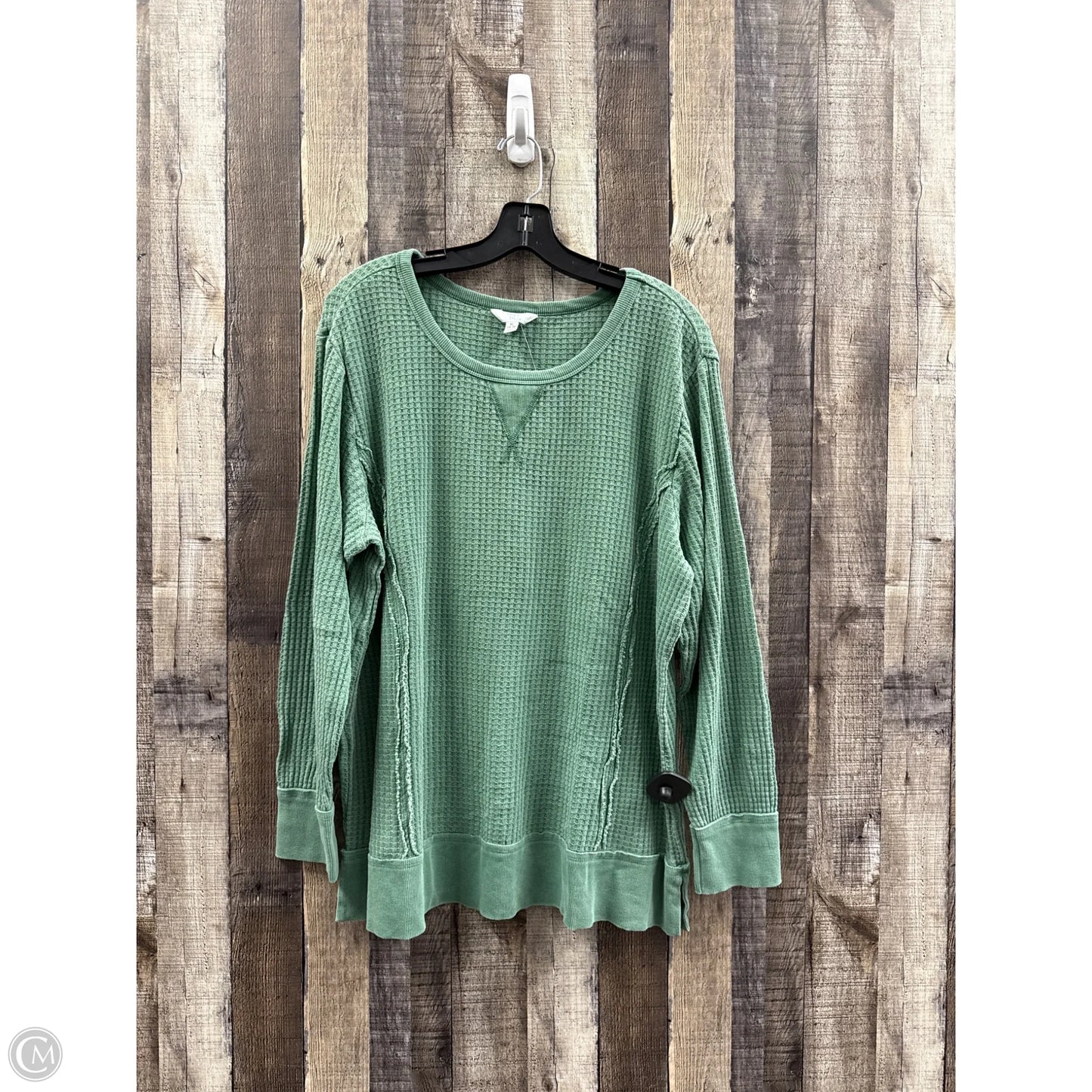 Top Long Sleeve By Time And Tru In Green, Size: Xl