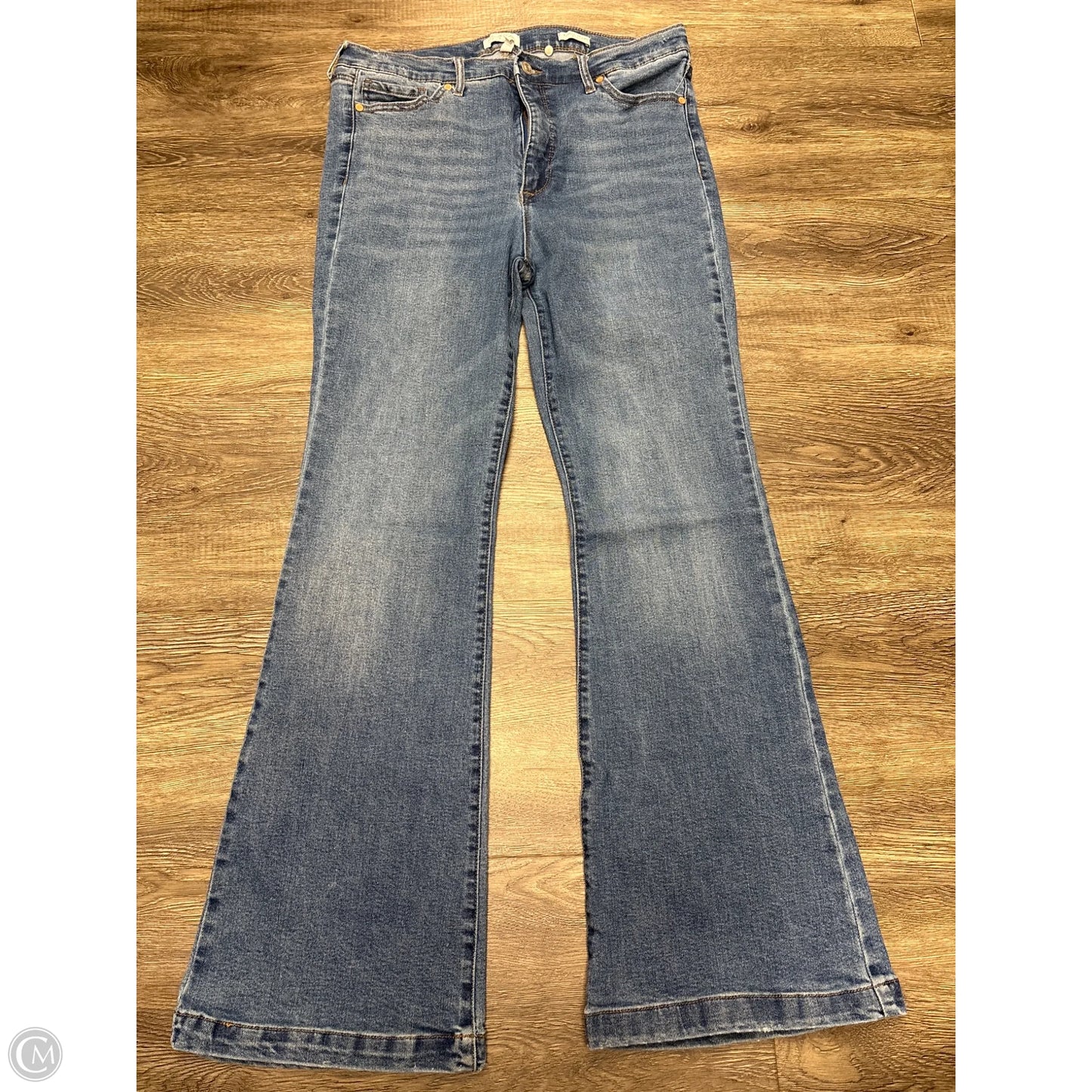 Jeans Flared By Sofia By Sofia Vergara In Blue Denim, Size: 14