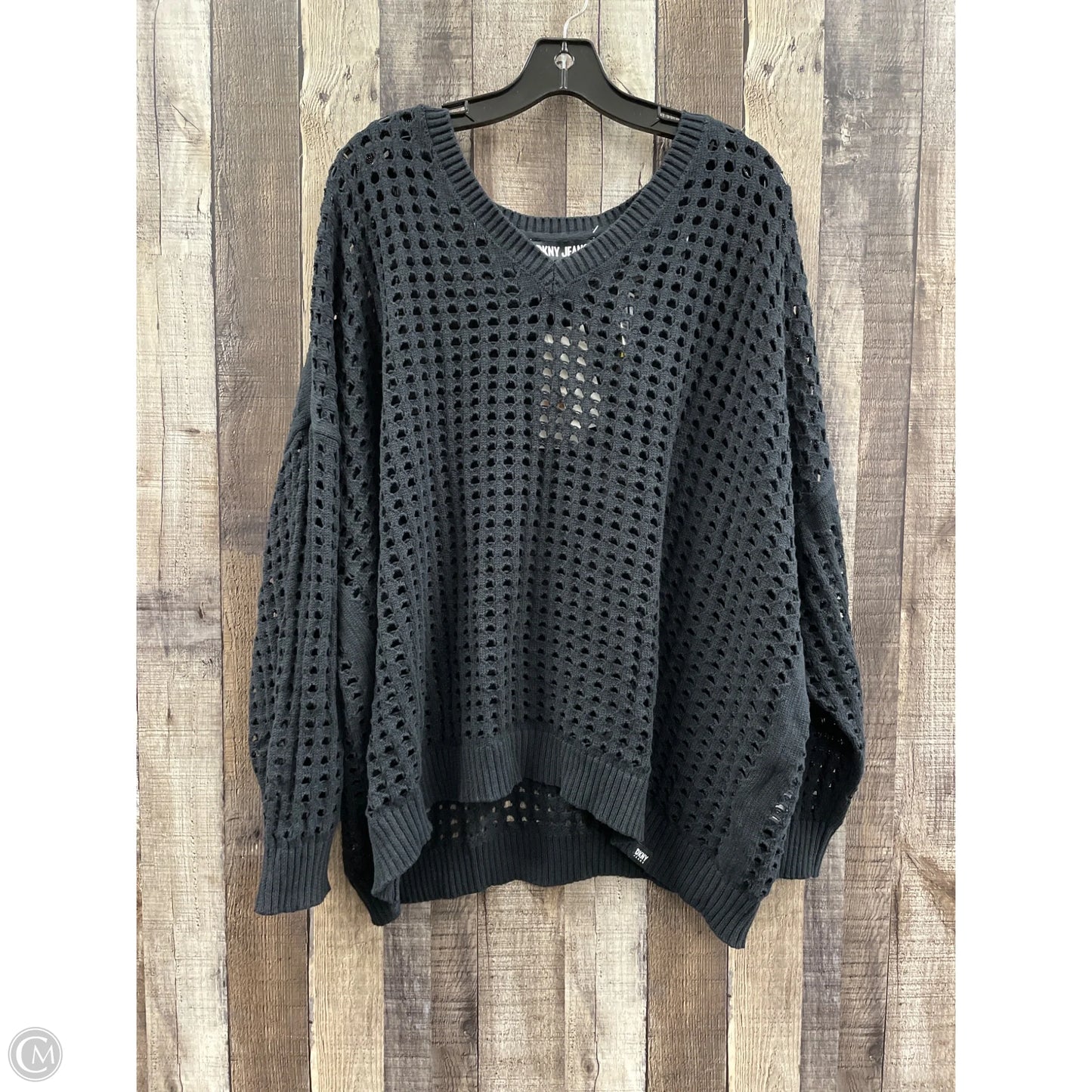 Sweater By Dkny In Black, Size: 2x